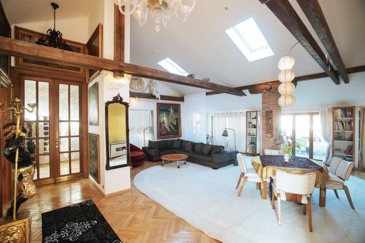 Ferienwohnung Unique Luxury Loft With Terrace In Old Town Prag Exterior foto